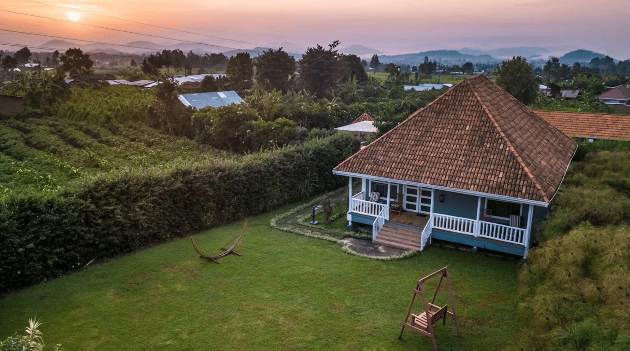 A guest area at Five Volcanoes Boutique Hotel