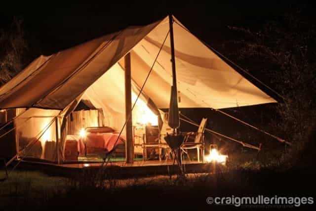 Tents by night