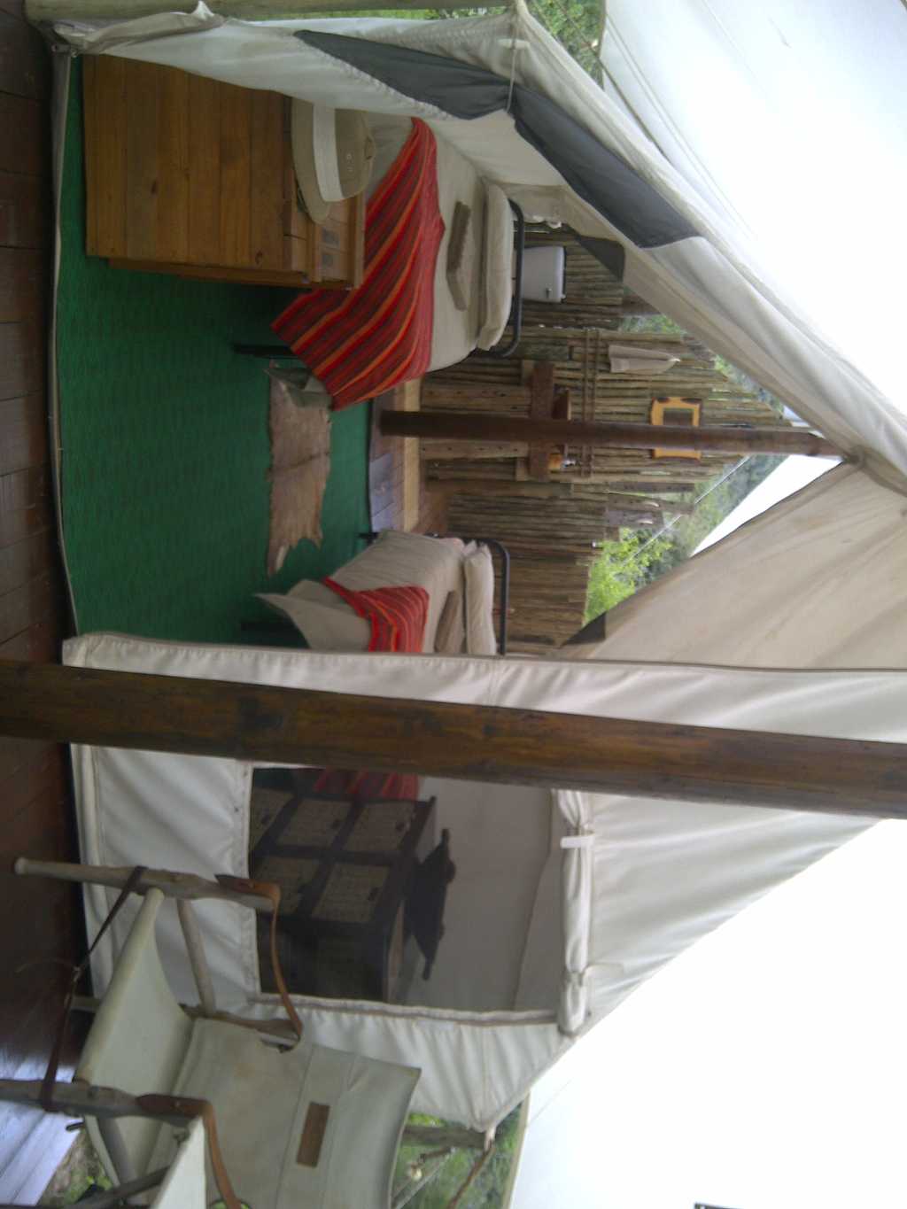 Inside twin tent