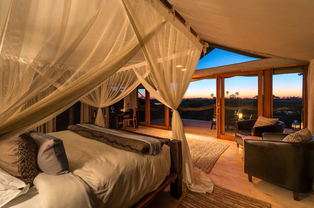 Guest tent interior