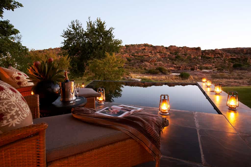 Private heated plunge pool