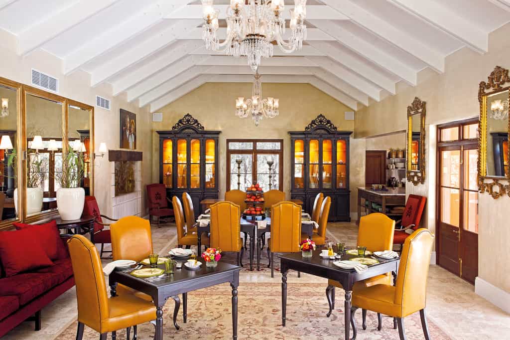 Main dining area of the Vinyeard Suites