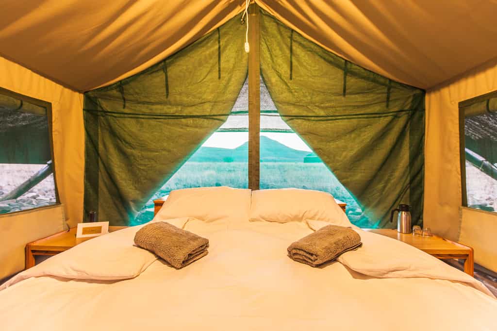 Rustic but comfortable tents