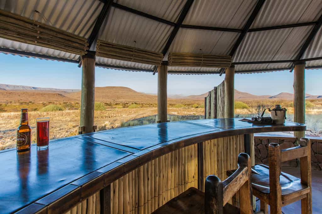 Newly renovated main building bar with a view