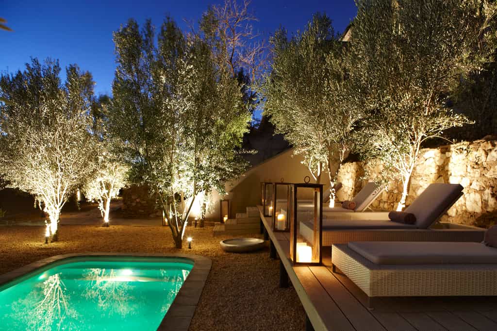 Main pool set amongst the Olive Tree plantaion