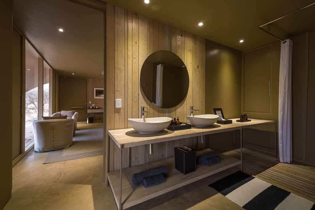 Guest tent bathroom