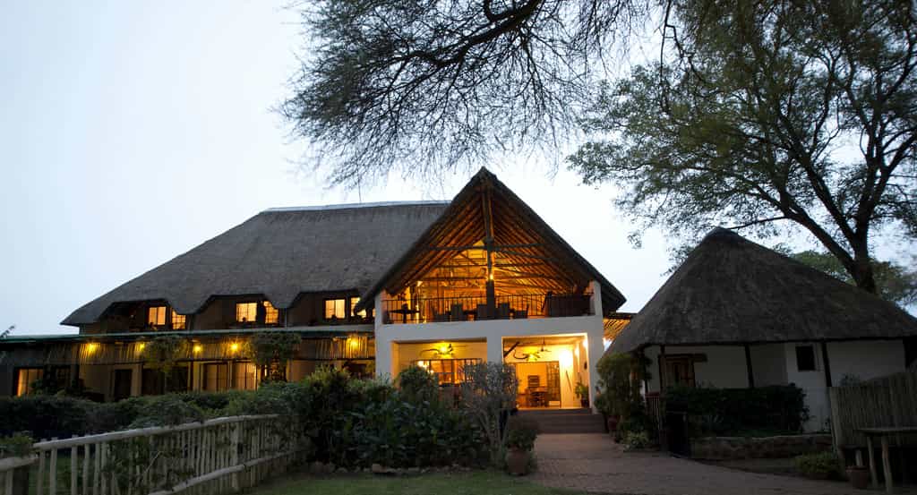 View of the lodge from the Chobe River side