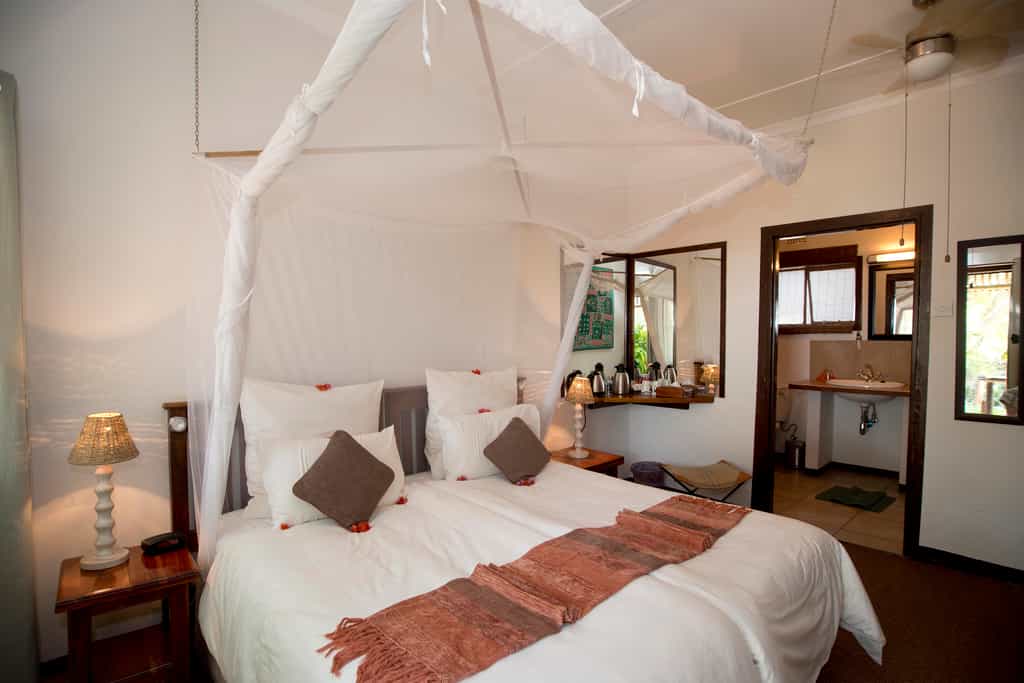 Smaller double room, view from verandah
