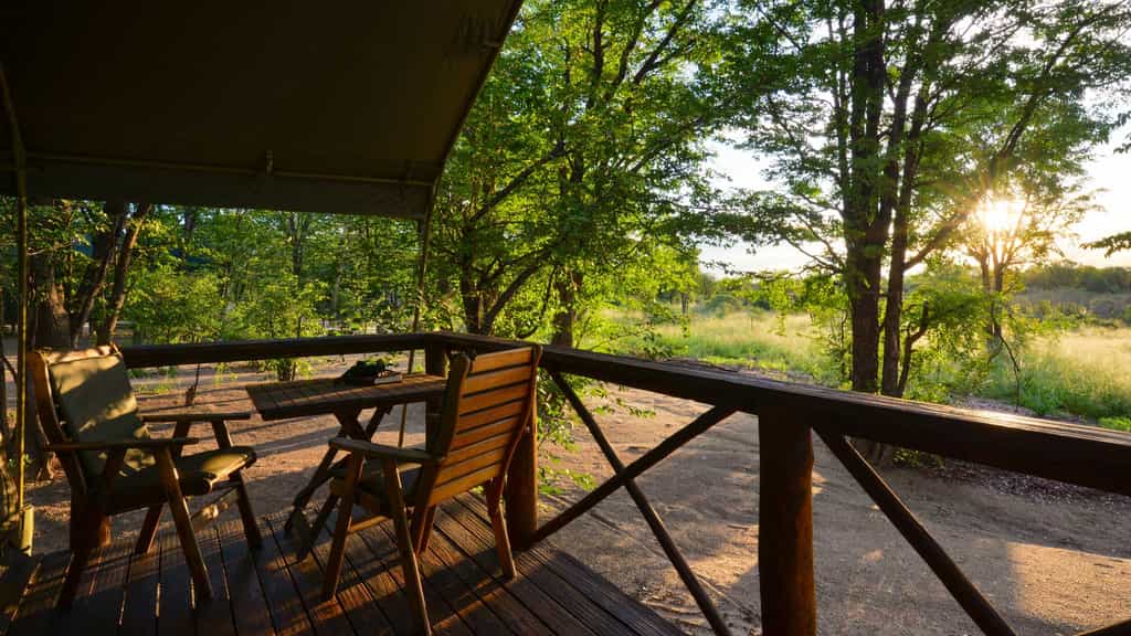 View from the tented suite deck