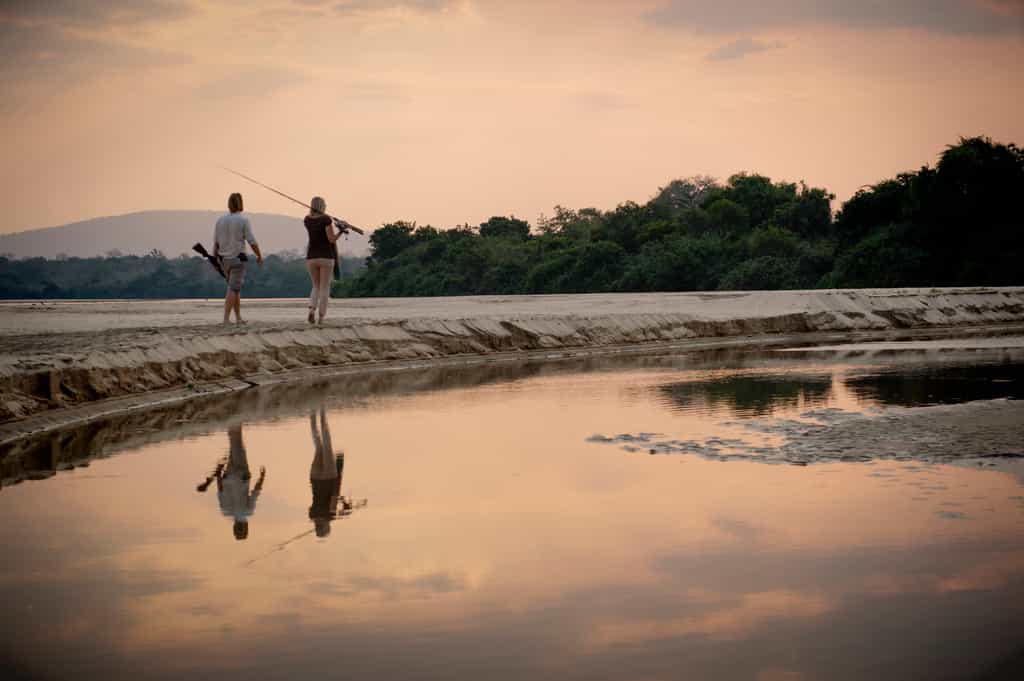 There are great fishing opportunities within the Selous. 