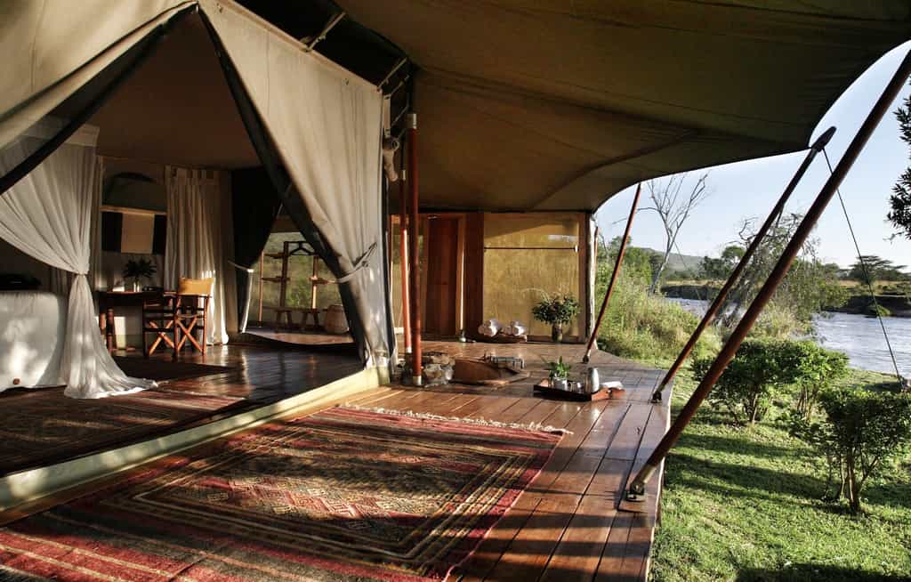 Ngare Serian client marquee on the river