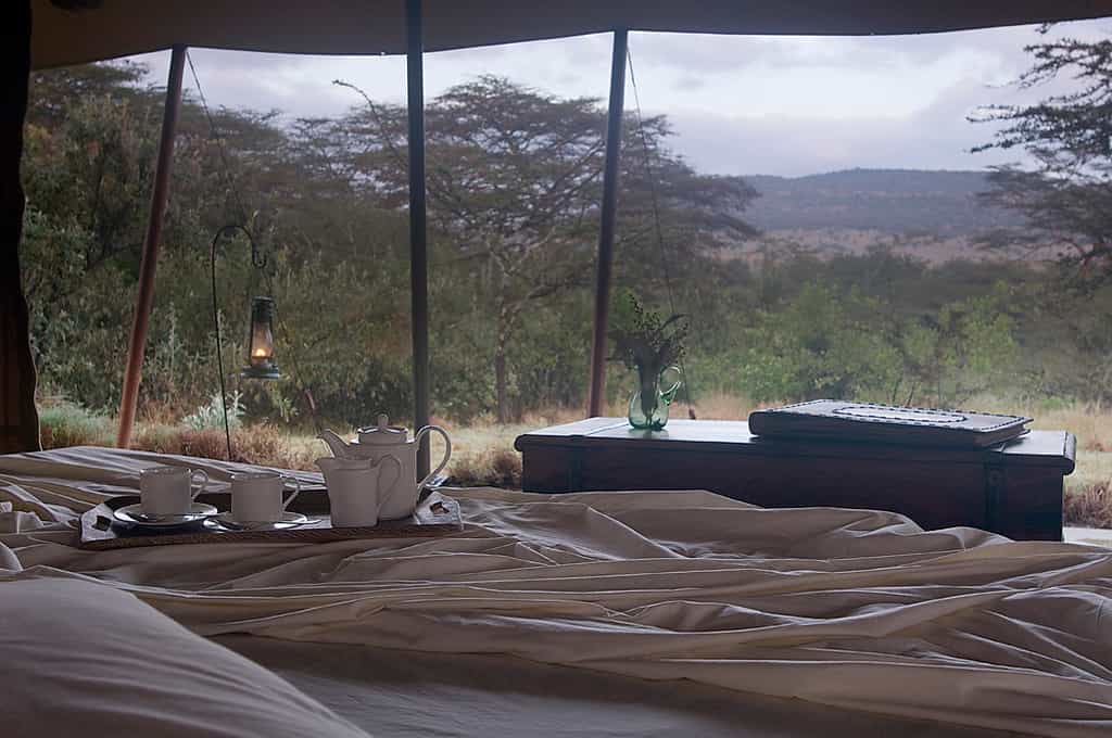 Tents are privately situated.