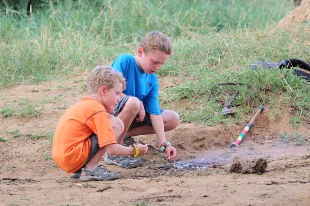 Finish the day with roasted marshmallows.