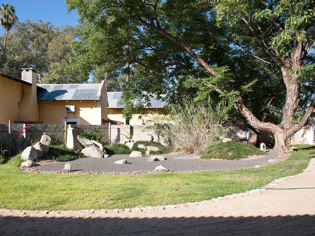 Our garden is peaceful and secluded