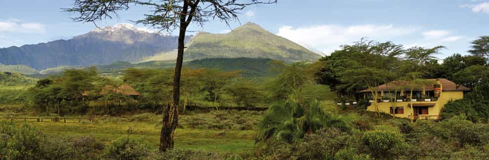 Hatari Lodge at the foot of Mt Meru 