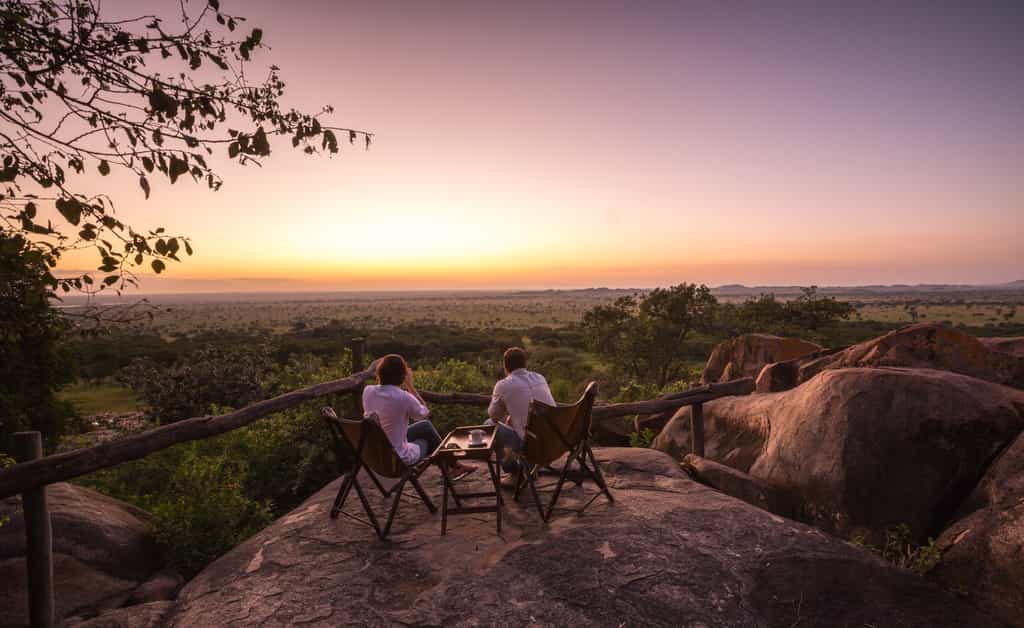 Spectacular sunrises from the camp's lounge area