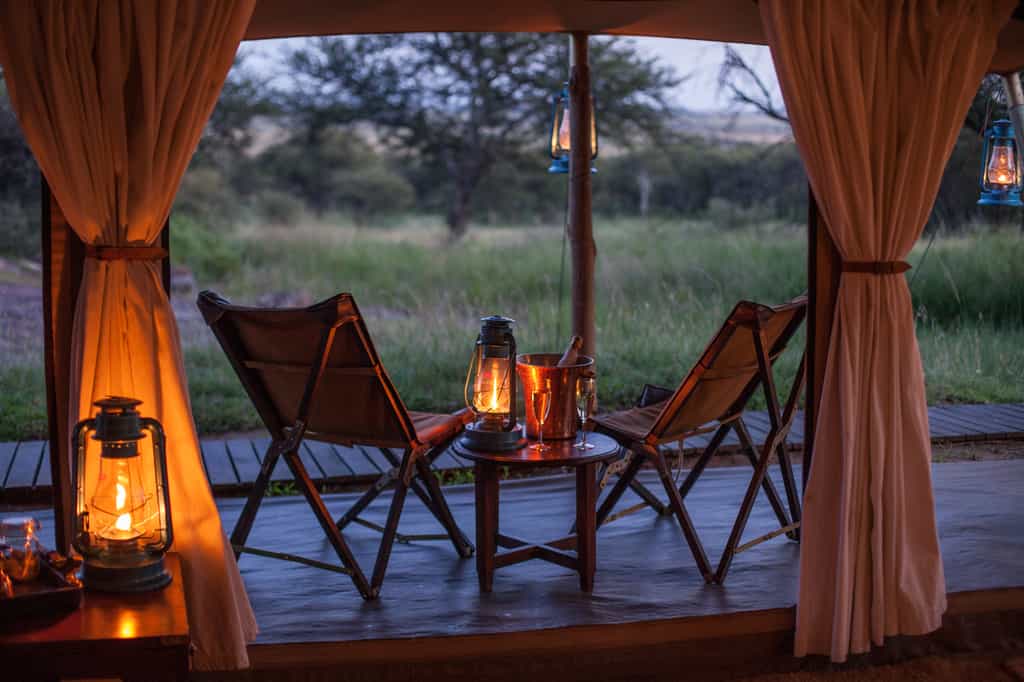 Each tent has a verandah for relaxing and enjoying the bush surrounds