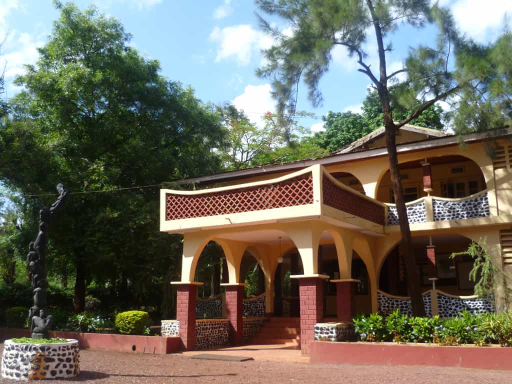 The reception at the front of the hotel