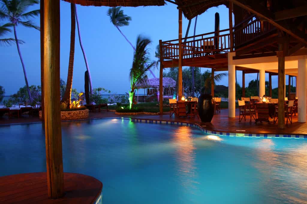 The partially covered pool features a purpose built section of scuba training. 
