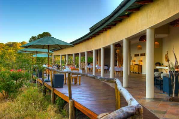 Main lounge/dining area is located on top of a hill, enjoying stunning views of Lake Malawi.