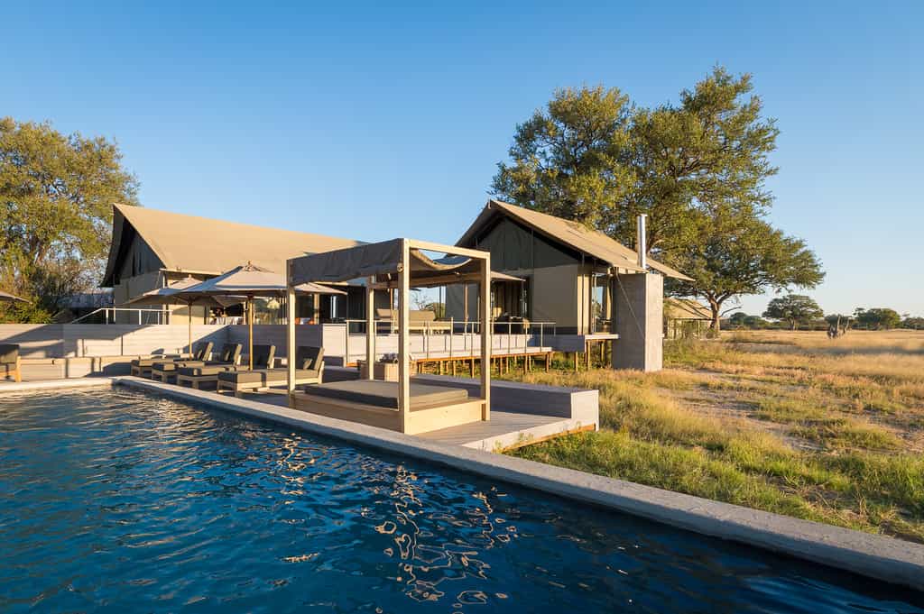 Linkwasha Camp pool and sun loungers