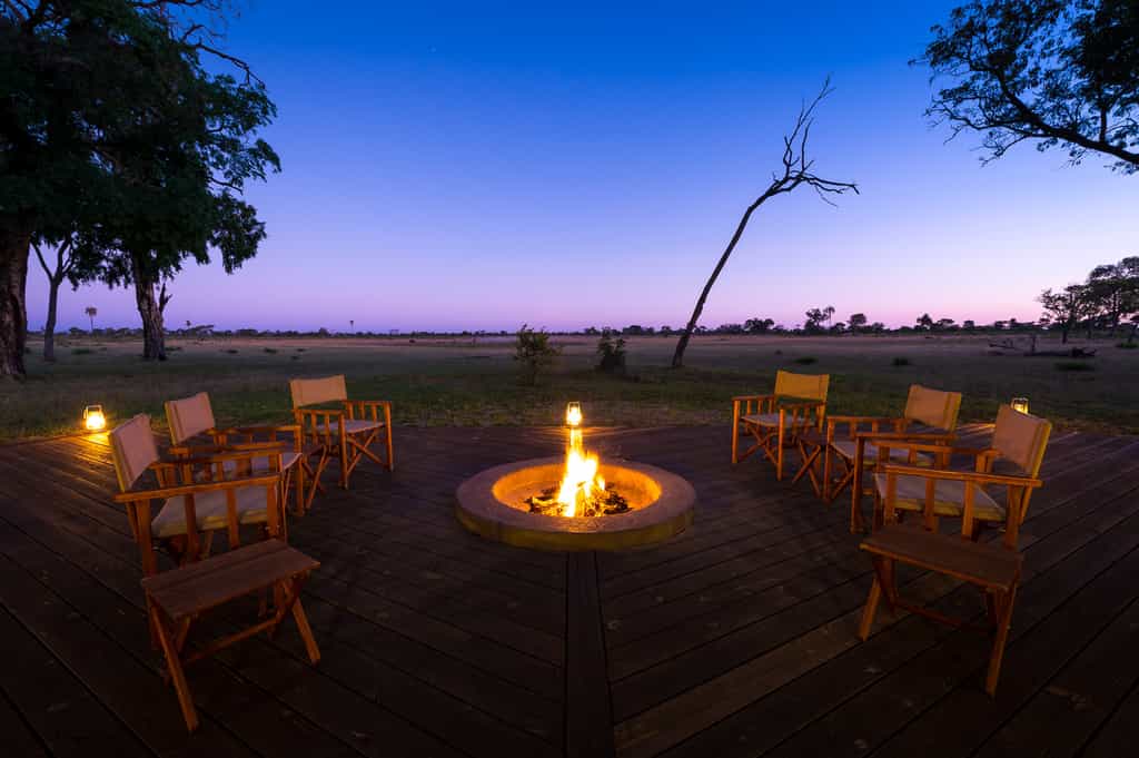 After sunset around the campfire