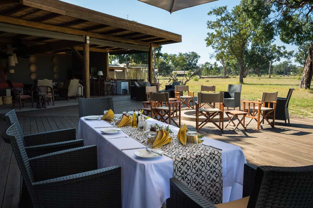 Outdoor dining with a view