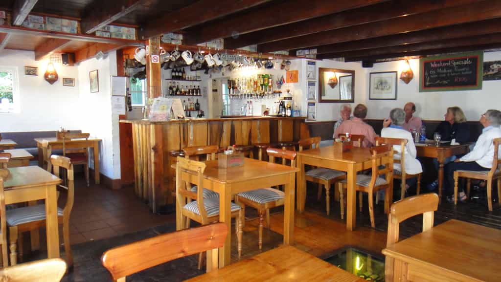Relax in the English-style pub.