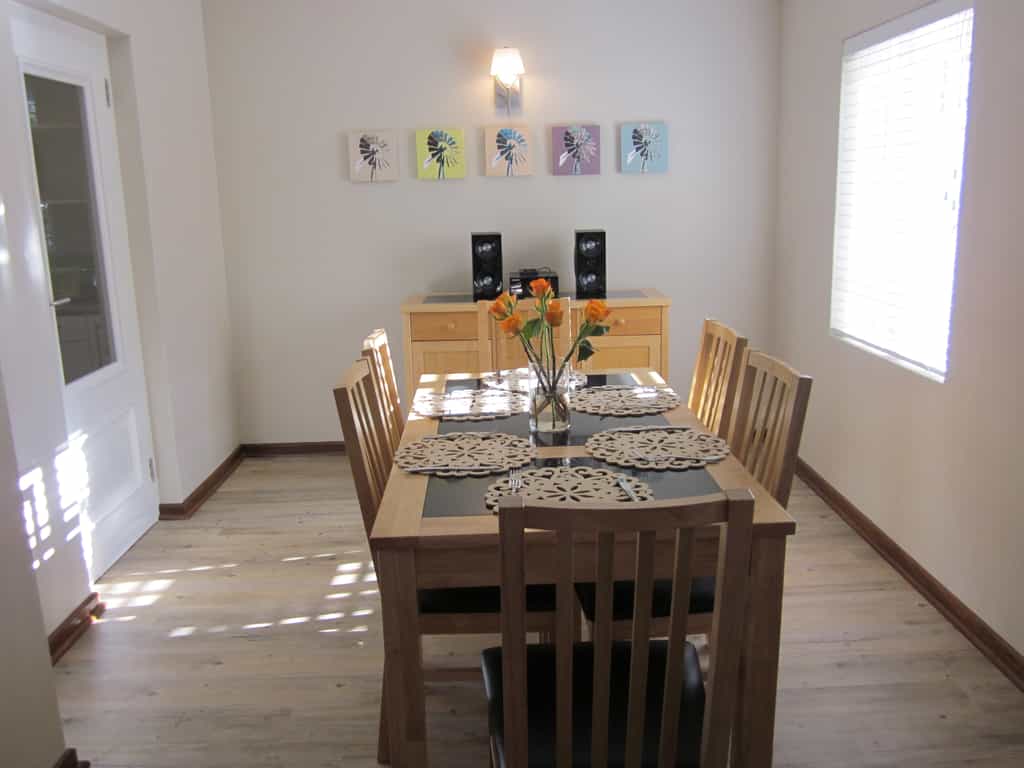The Dining room comfortably seats 6 people