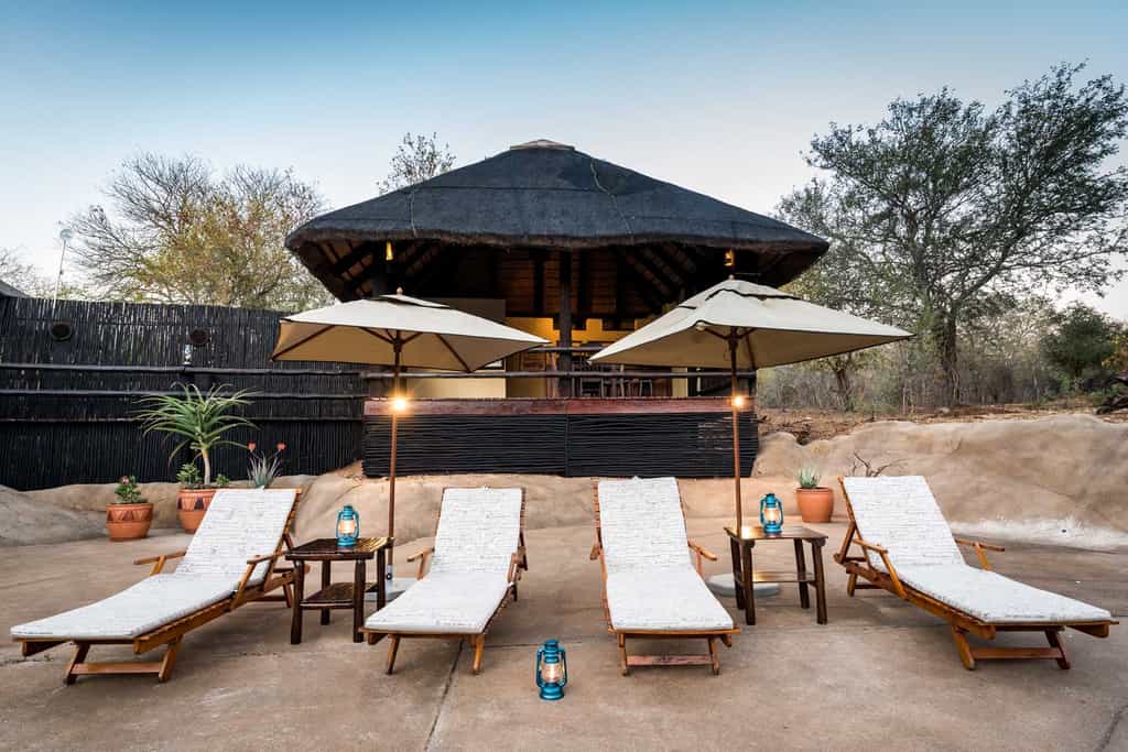 River Camp pool area and bar