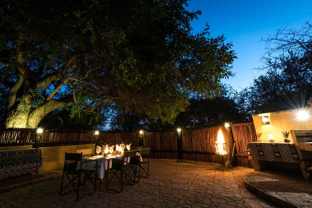 Dining in the boma
