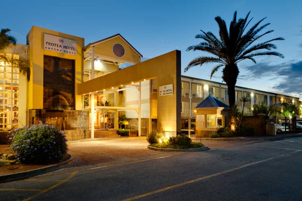 Hotel Main Entrance at Night