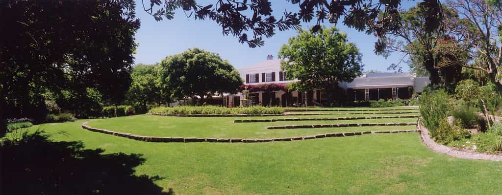 the spacious garden