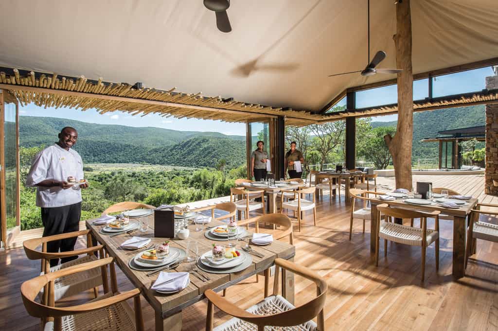 Enjoy your freshly prepared meals in the main tented lodge.