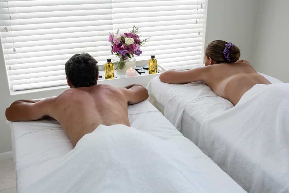 Ready for their hot stone massage at our very own Spa 