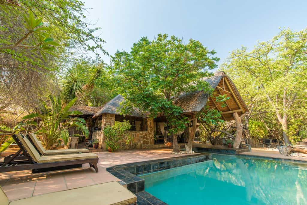 Ezulwini River Lodge main area seen from the pool