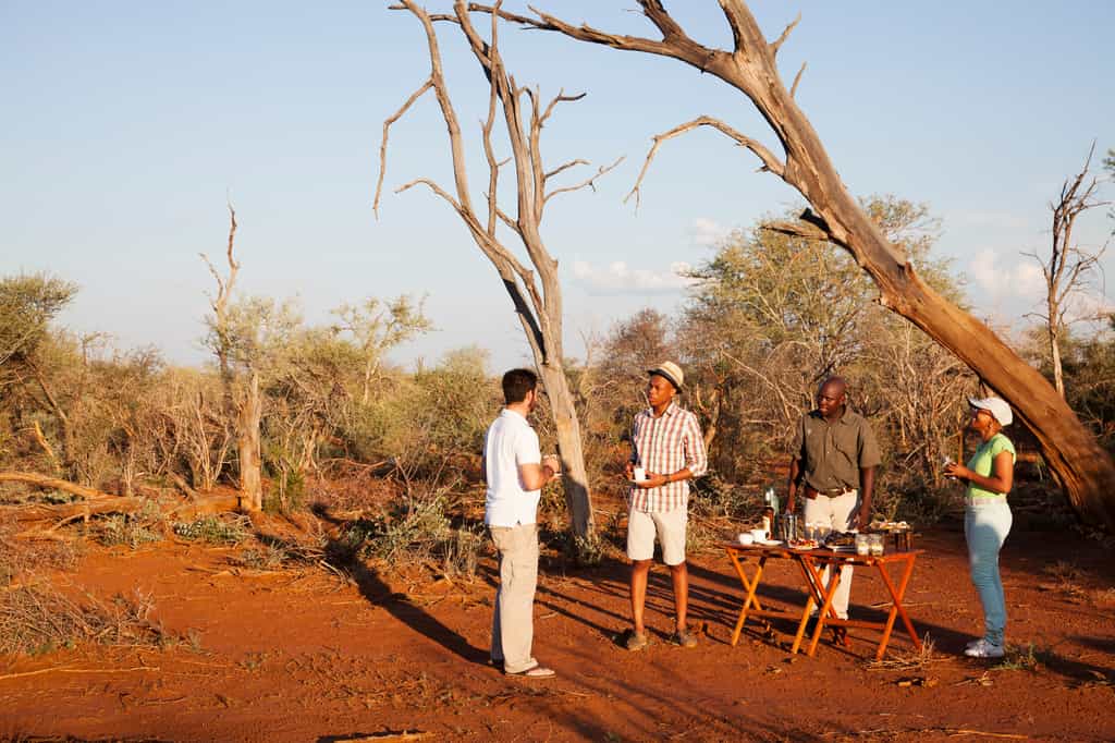 Bush stop with our Molori Guide 