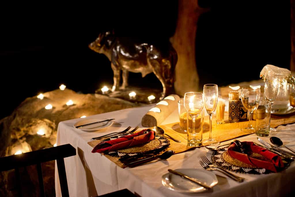 Candle light dinner