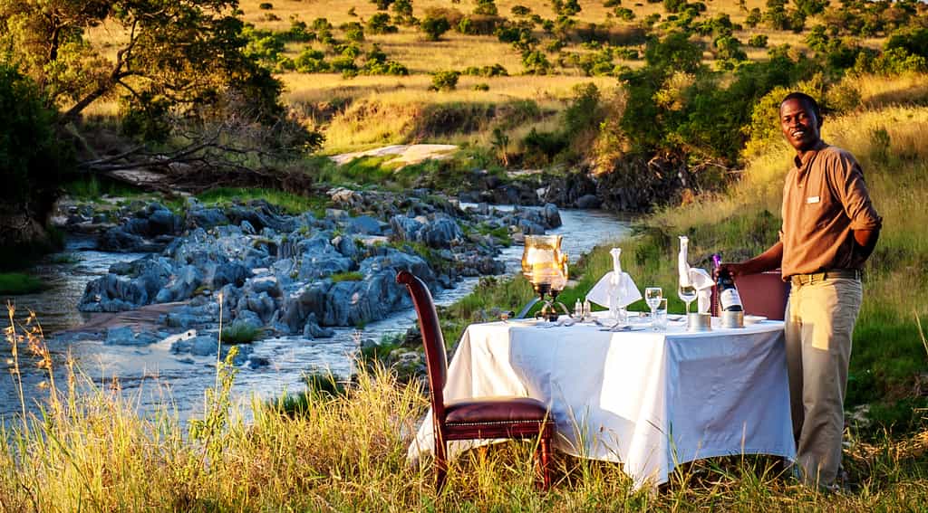 Dining out by the river
