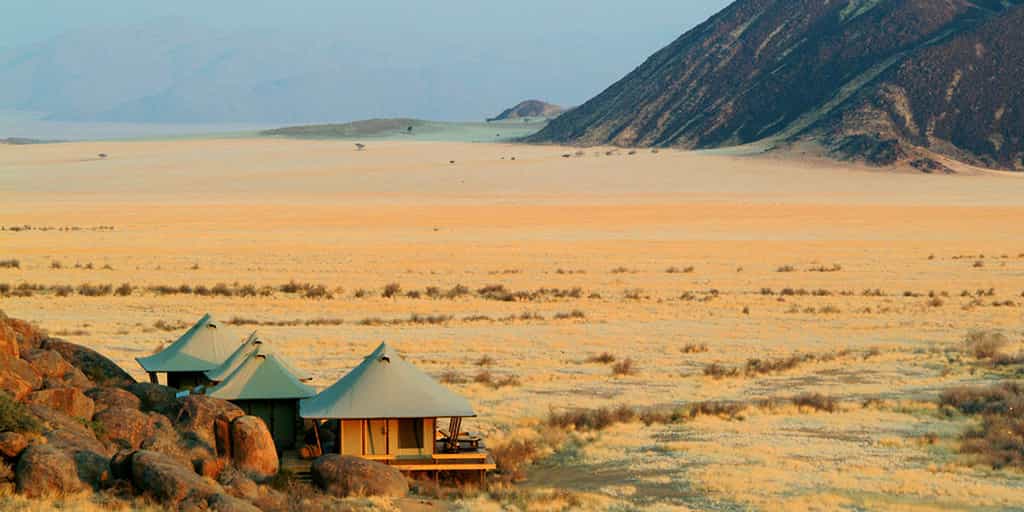 Tented rooms with spectacular views of the landscape