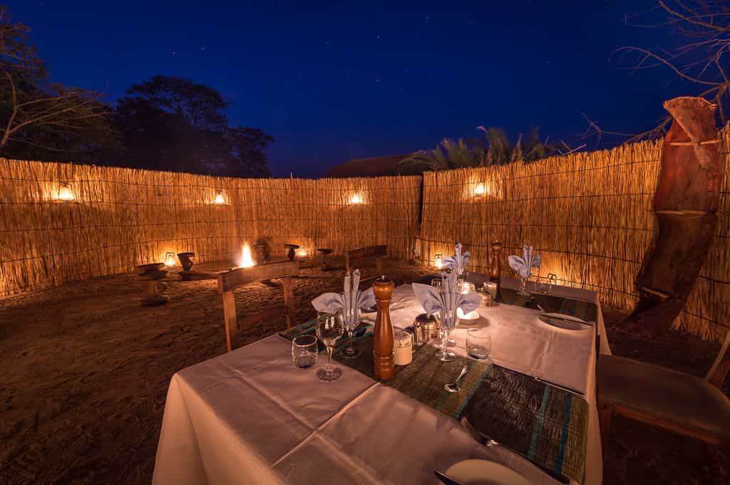Outdoor boma evening