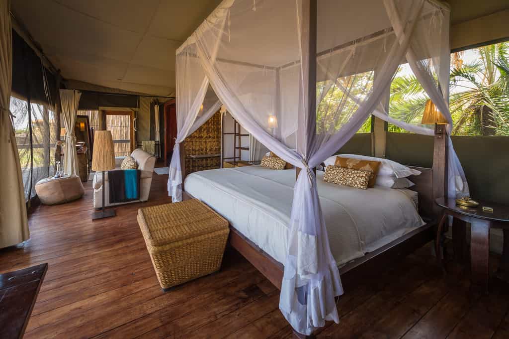Guest tent interior