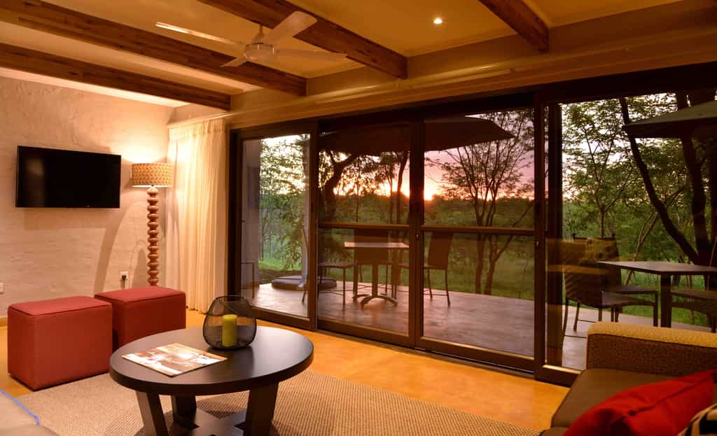 Lounge and outside patio area