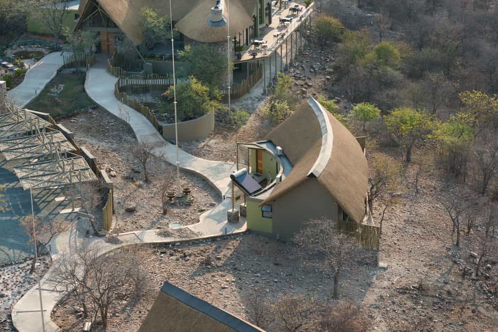 Closer view of one of the luxury bungalows at Safarihoek Lodge