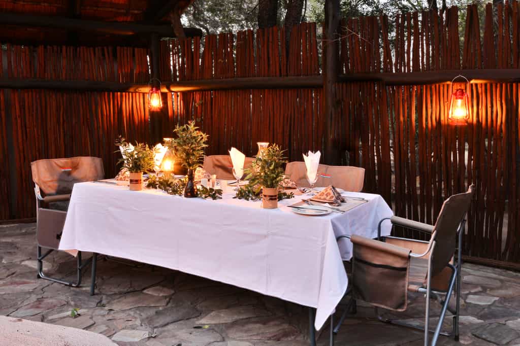 Private dinner setup 