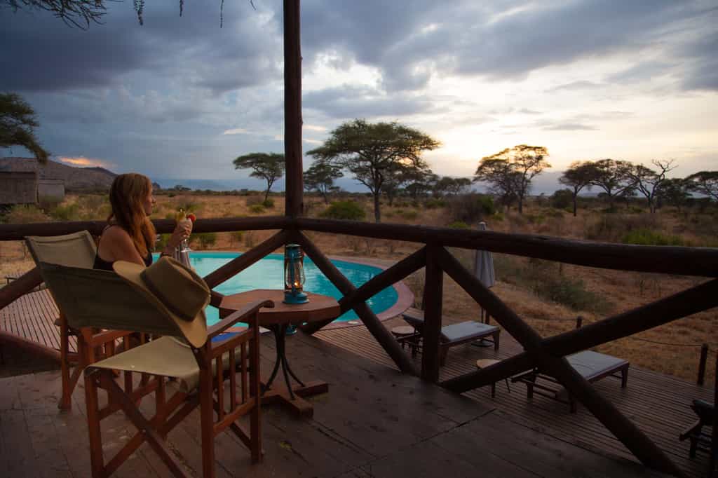The viewing platform at sunset