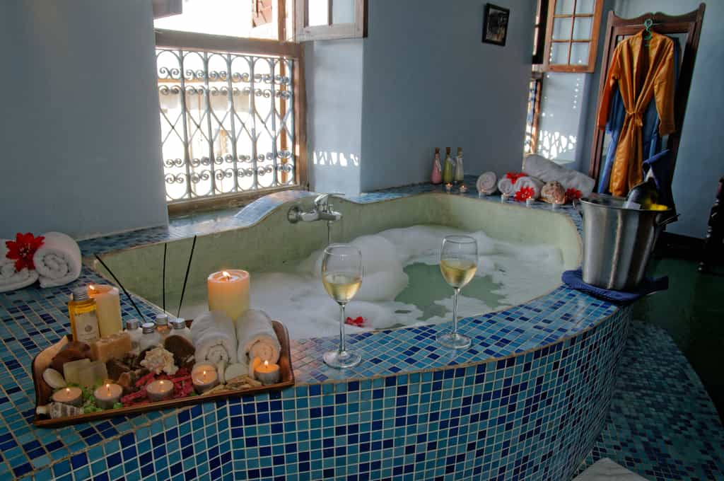 Take a bath on your huge tub