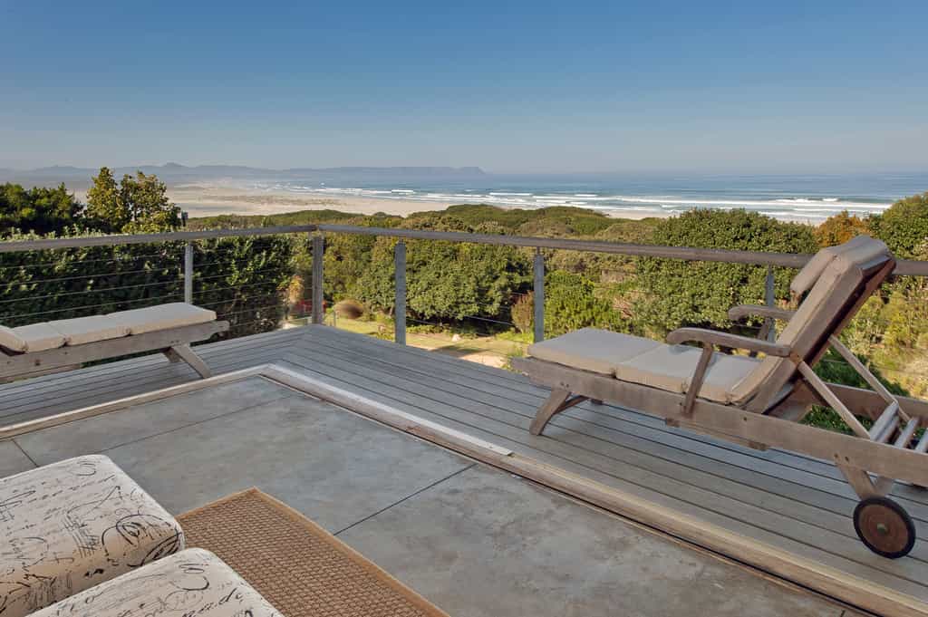 Southern right sea facing balcony with pool loungers