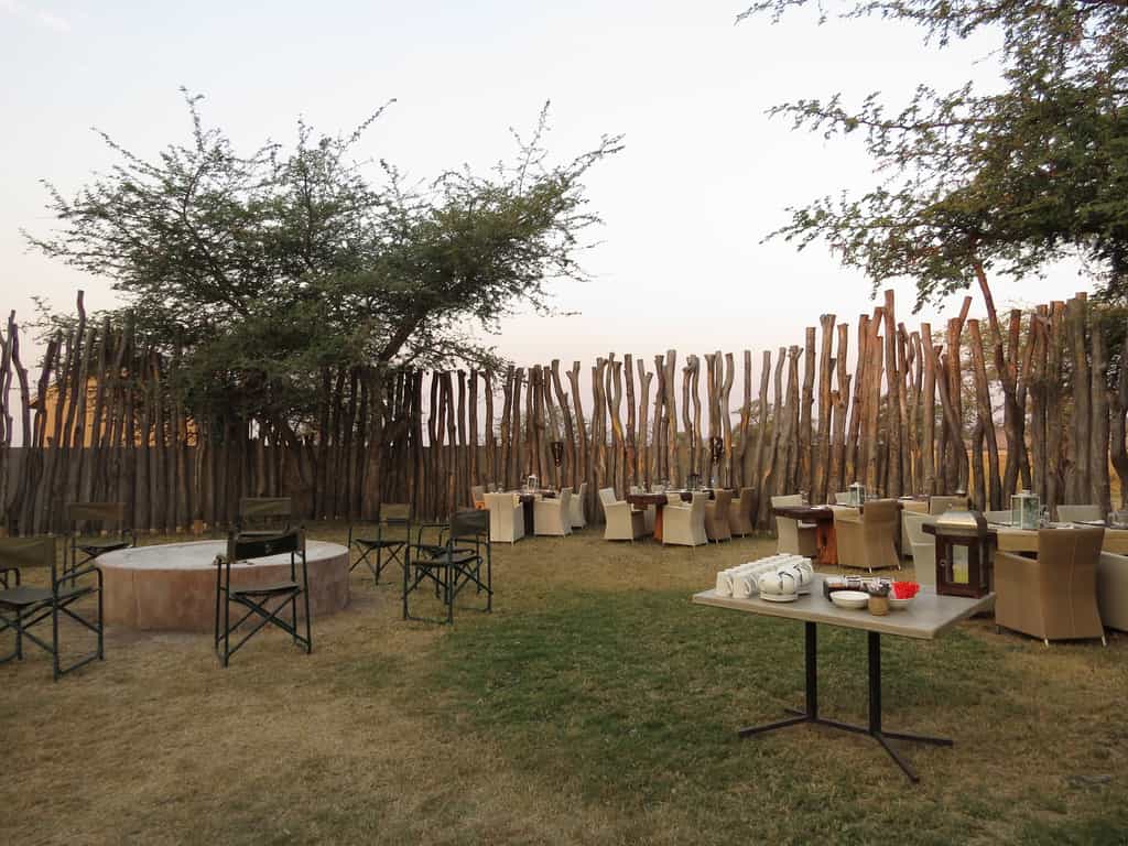 Outdoor dining area