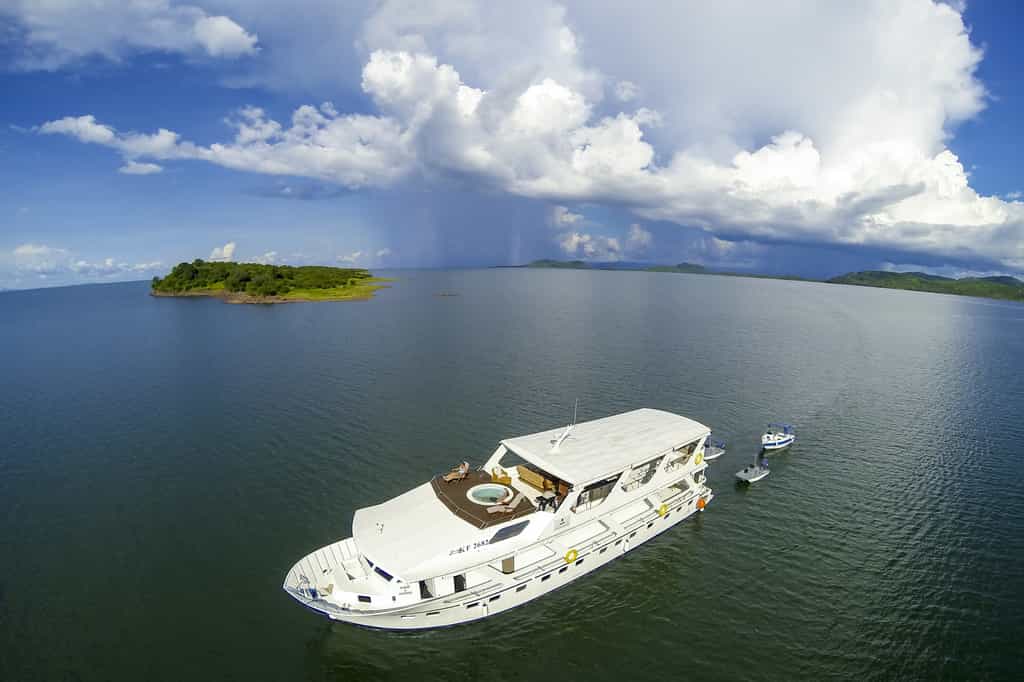 A bird's eye view of the Matusadona, cruising along the shores of the Matusadona National Park.